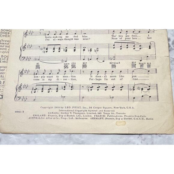 Youll Never Get Up To Heaven That Way 1933 Vtg Sheet Music Fox Trot Sammy Lerner - Picture 3 of 6